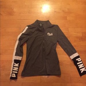 Pink workout dry fit jacket